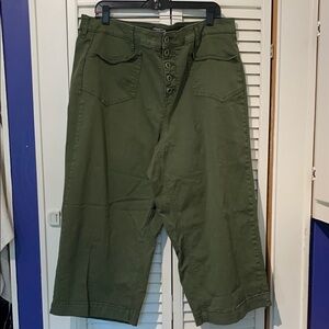 Torrid Olive Green Cropped Pants